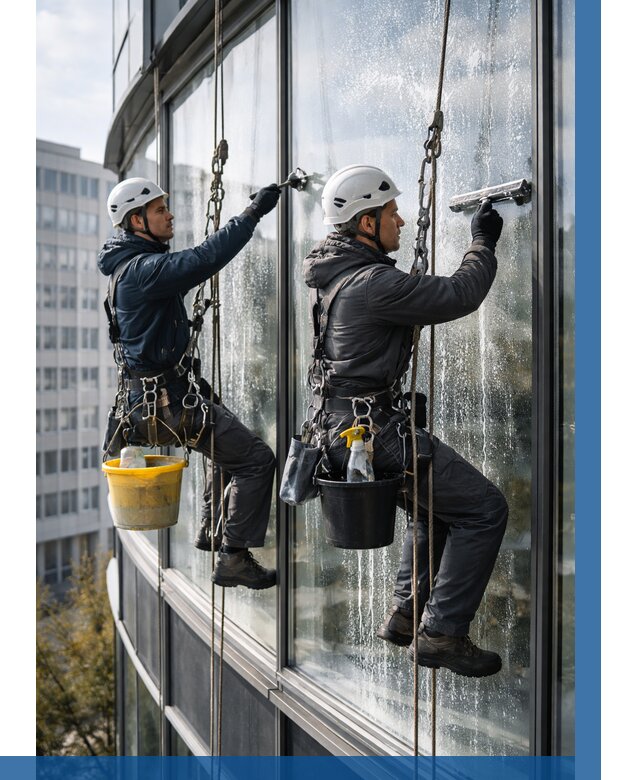 Мойка панорамных окон в Михайловке от 356 р. заказать у ВЫСОТНИК-Мхл