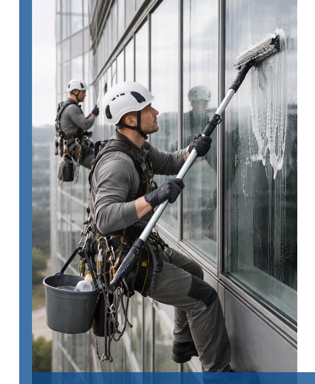 Высотная мойка сплошного остекления с выездом в Михайловке