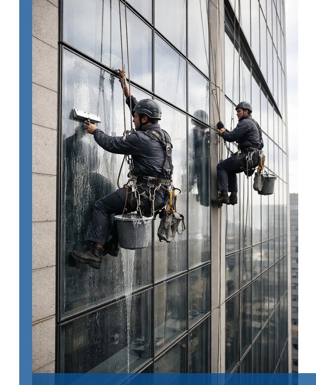 Профессиональная мойка стеклянных фасадов зданий в Михайловке