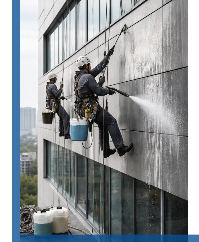 Профессиональная мойка вентилируемых фасадов в Михайловке