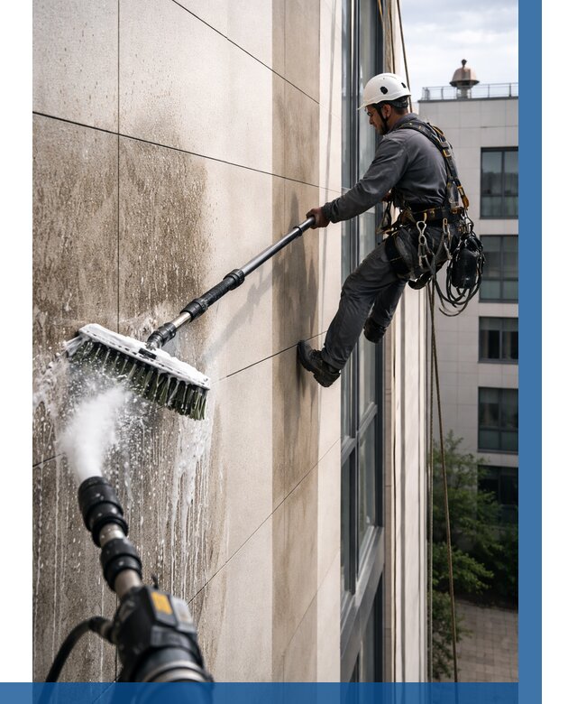 Мойка фасада из керамогранита в Михайловке от 305 р. | ВЫСОТНИК-Мхл