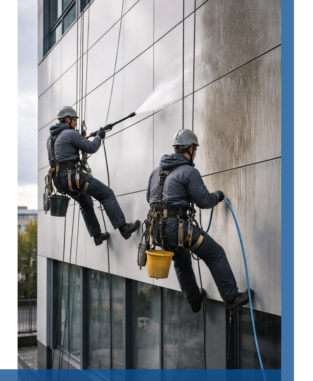 Мойка фасада из композита в Михайловке по цене от 305 р. | ВЫСОТНИК-Мхл