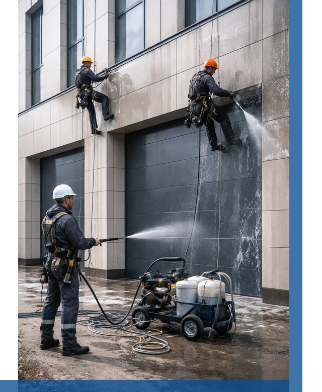 Послестроительная мойка фасада в Михайловке от 305 р. | ВЫСОТНИК-Мхл