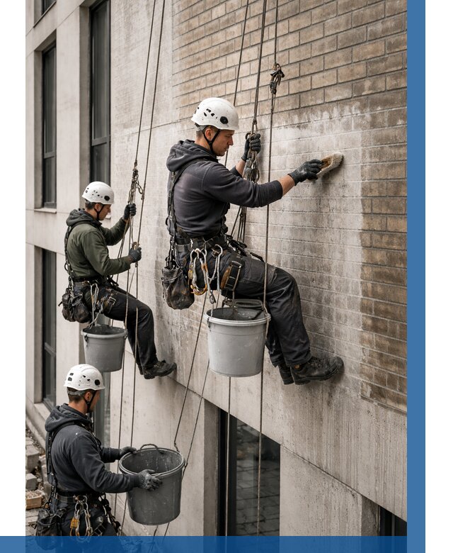 Удаление высолов с фасада в Михайловке от 254 р. | ВЫСОТНИК-Мхл