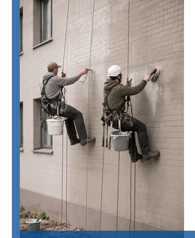 Удаление высолов с фасада зданий в Михайловке без повреждений и следов