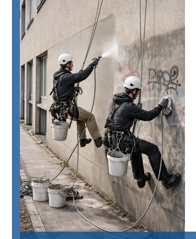 Антиграффити покрытие фасада с защитой от надписей в Михайловке