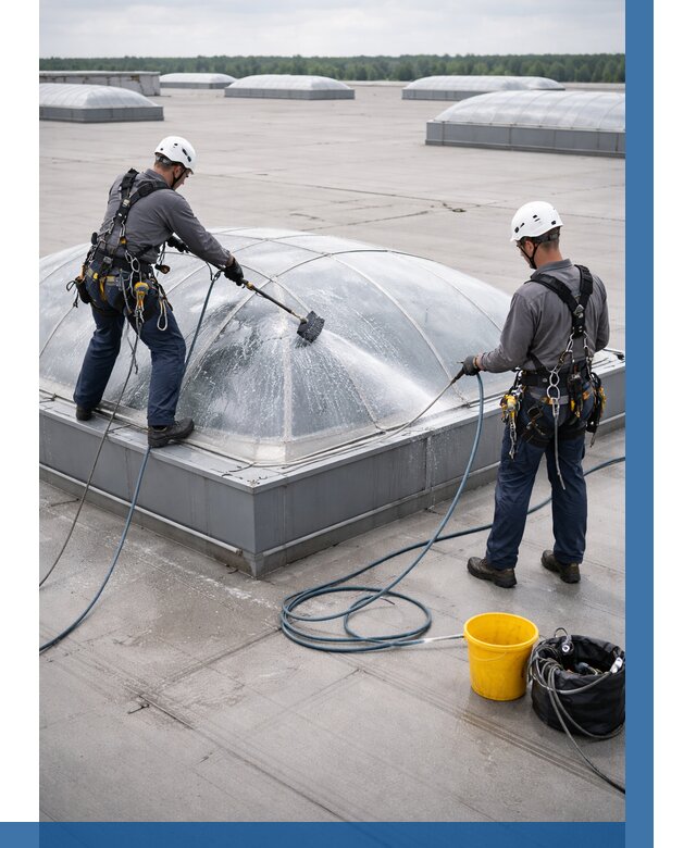 Мойка зенитных фонарей в Михайловке, заказать от 4575 р. | ВЫСОТНИК-Мхл