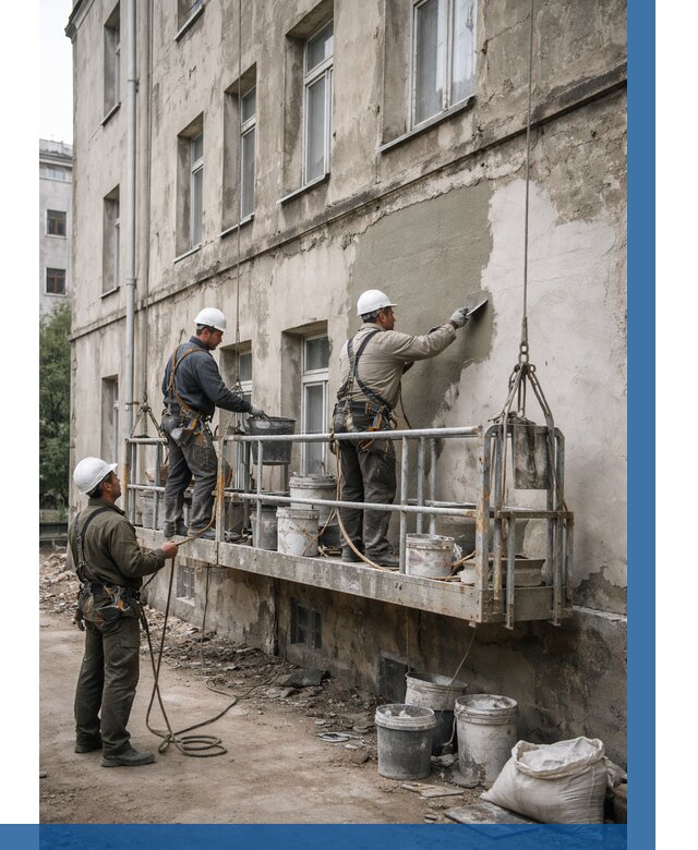 Капитальный ремонт фасада в Михайловке от 4270 р. | ВЫСОТНИК-Мхл