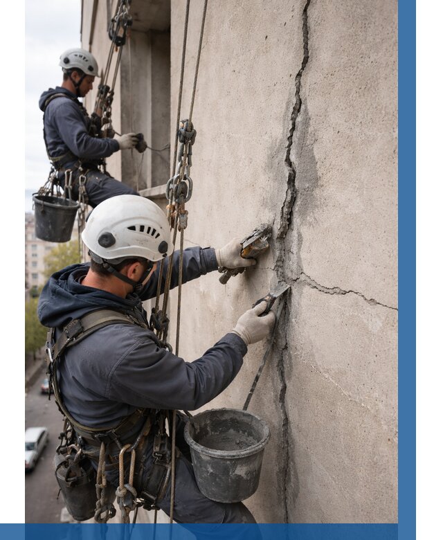 Заделка трещин на фасаде в Михайловке от 915 р. | ВЫСОТНИК-Мхл