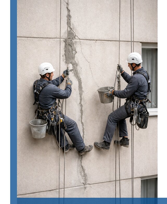 Заделка трещин на фасаде в Михайловке с гарантийным ремонтом