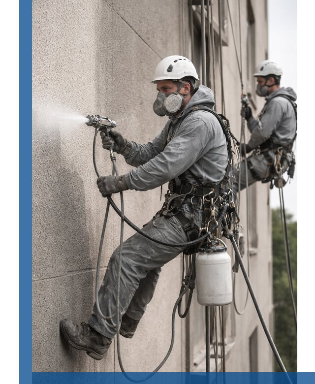 Безвоздушная покраска фасадов зданий в Михайловке профессионально