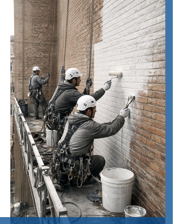 Покраска кирпичного фасада в Михайловке от 356 р. | ВЫСОТНИК-Мхл