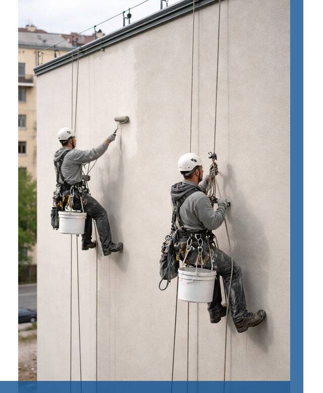 Покраска оштукатуренного фасада в Михайловке от 325 р. | ВЫСОТНИК-Мхл