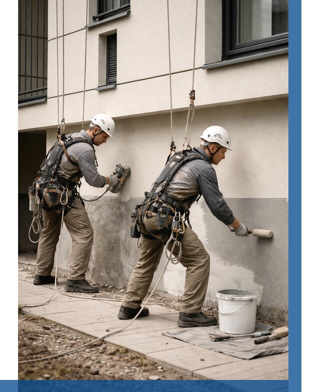 Окраска цоколя здания в Михайловке от 458 р. под ключ | ВЫСОТНИК-Мхл