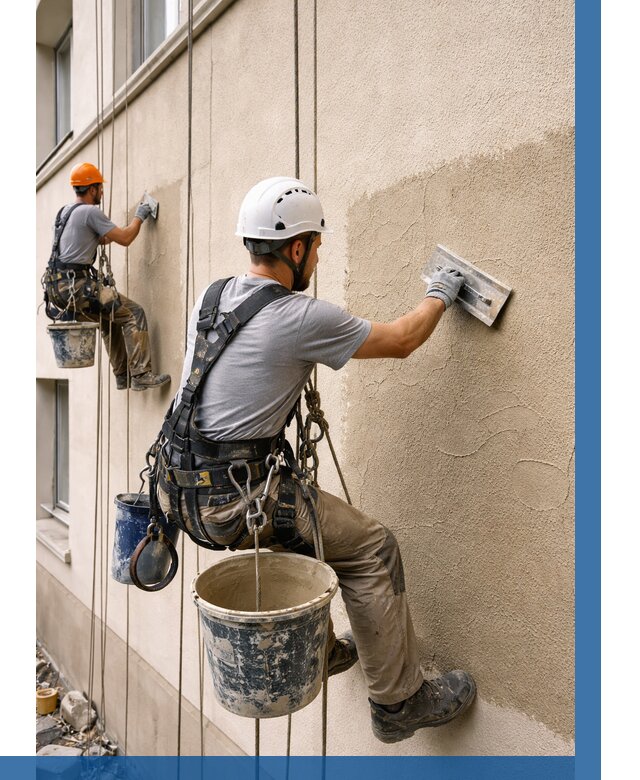 Декоративная штукатурка фасада в Михайловке от 1220 р. | ВЫСОТНИК-Мхл