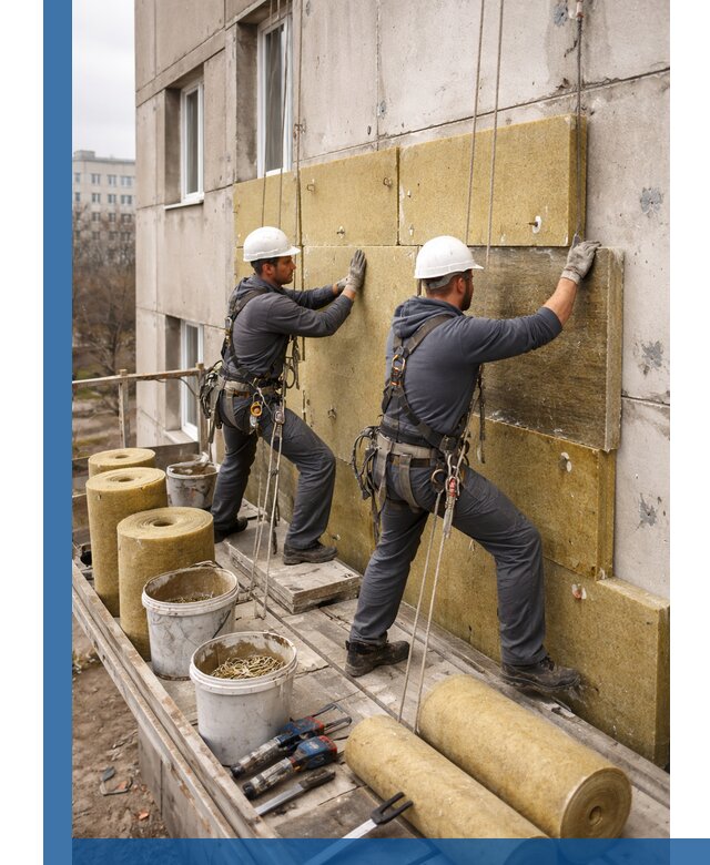 Утепление фасада минватой в Михайловке под ключ с гарантией