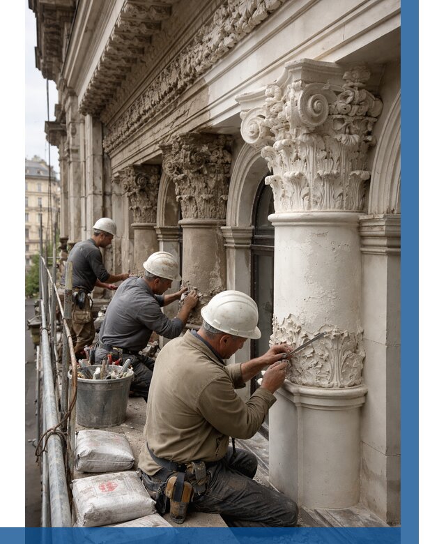 Реставрация фасадной лепнины в Михайловке от 2542 р. | ВЫСОТНИК-Мхл