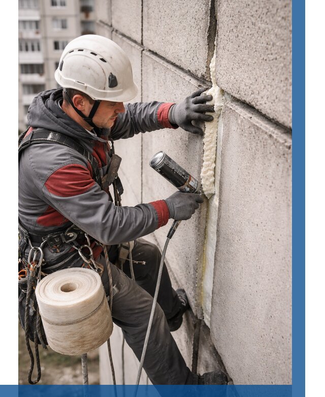 Утепление межпанельных швов в Михайловке от 712 р. | ВЫСОТНИК-Мхл