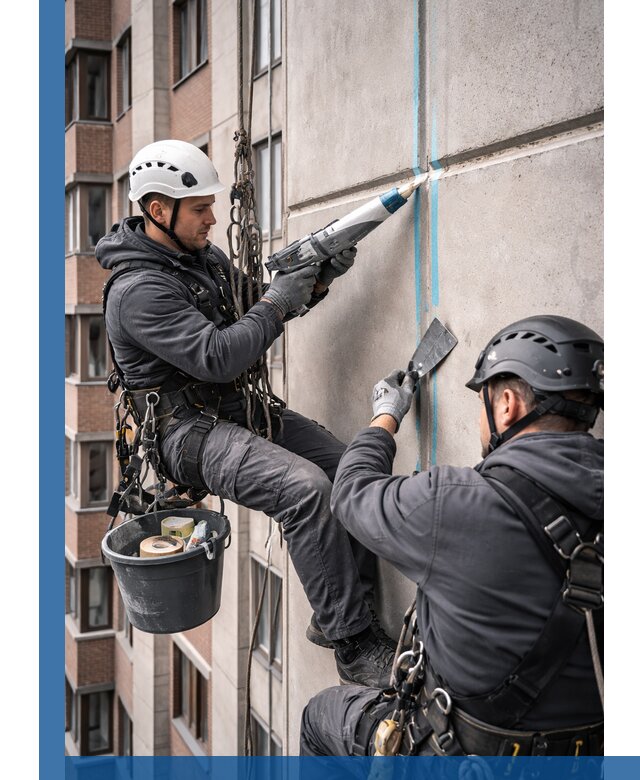 Вторичная герметизация швов фасада и кровли в Михайловке