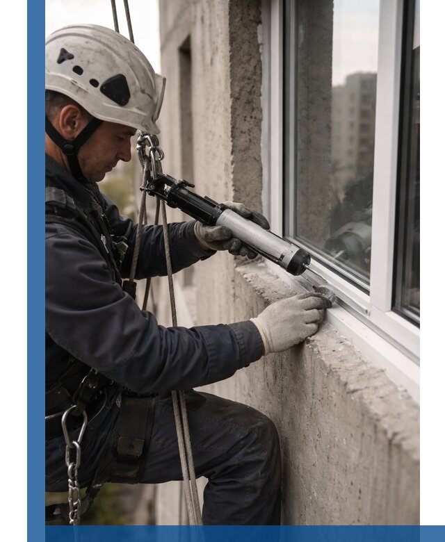 Герметизация оконных швов снаружи в Михайловке профессионально