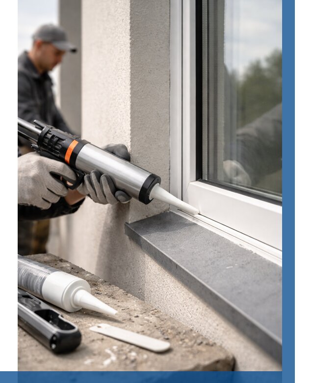 Герметизация монтажных швов окон в Михайловке от 661 р. | ВЫСОТНИК-Мхл