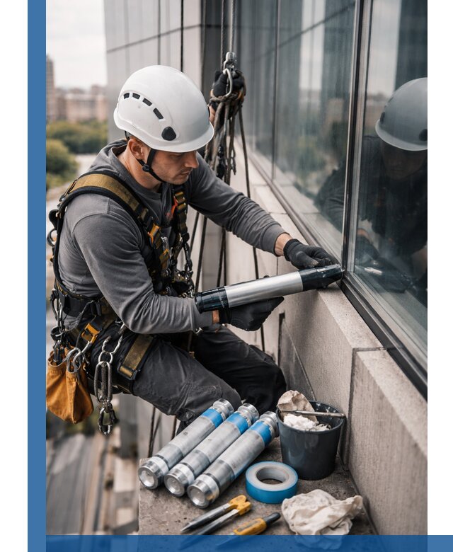Герметизация стыков витража в Михайловке для герметичных фасадов