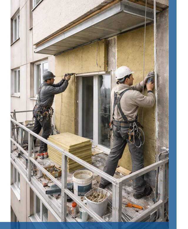 Утепление балкона снаружи в Михайловке от 1627 р. под ключ ВЫСОТНИК-Мхл