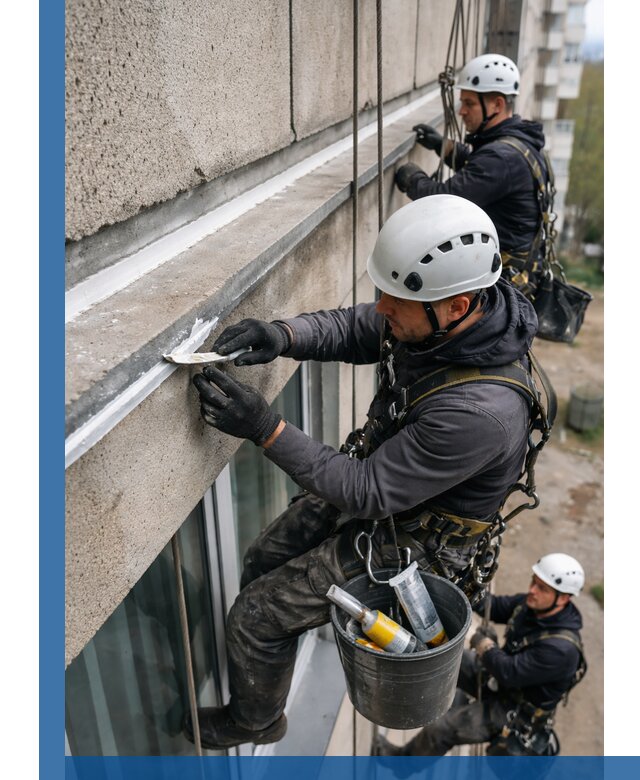 Герметизация примыкания балкона в Михайловке под ключ с гарантией