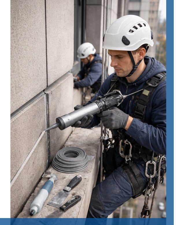 Герметизация деформационных швов фасада в Михайловке от 712 | ВЫСОТНИК-Мхл