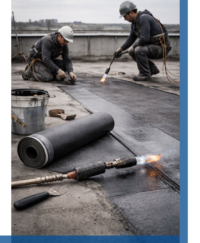 Ремонт рулонной кровли в Михайловке от 661 р. | ВЫСОТНИК-Мхл