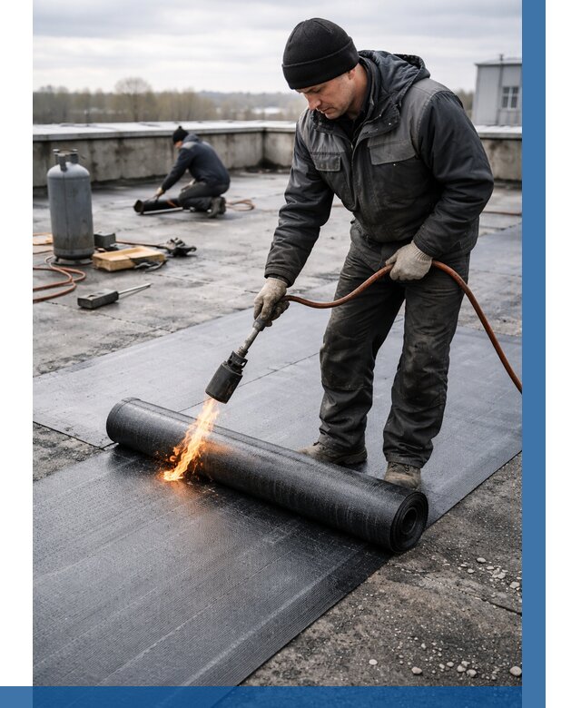 Ремонт наплавляемой кровли в Михайловке от 712 р. | ВЫСОТНИК-Мхл