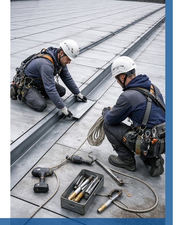 Ремонт фальцевой кровли в Михайловке от 712 р. | ВЫСОТНИК-Мхл