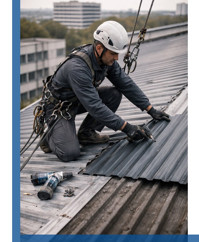 Ремонт профнастила на кровле в Михайловке, работы под ключ