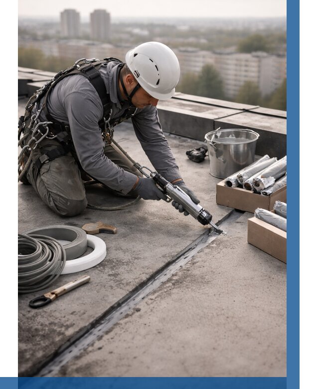 Герметизация швов кровли в Михайловке от 458 р./м2 | ВЫСОТНИК-Мхл