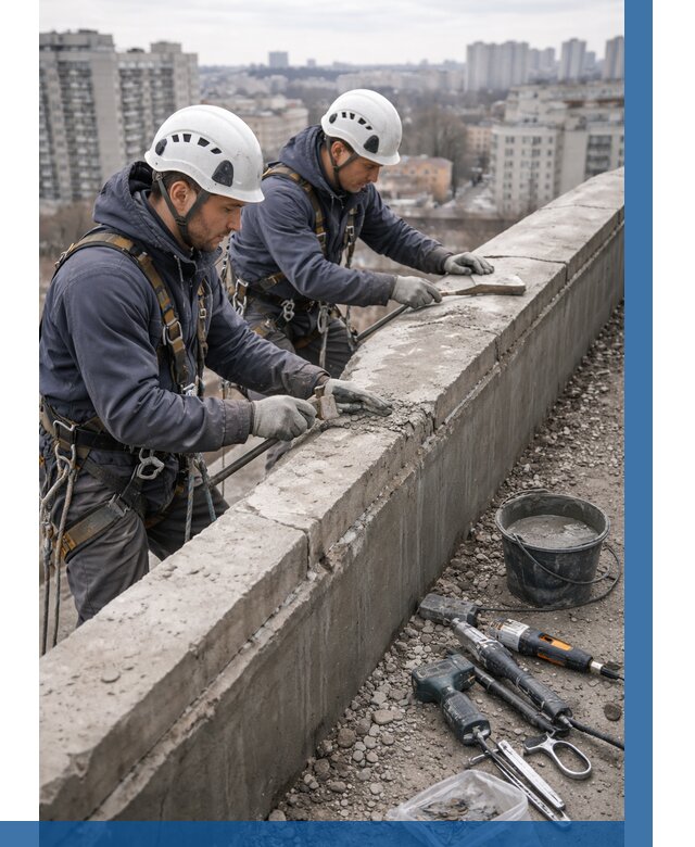 Ремонт парапета на кровле в Михайловке от 1525 р. | ВЫСОТНИК-Мхл