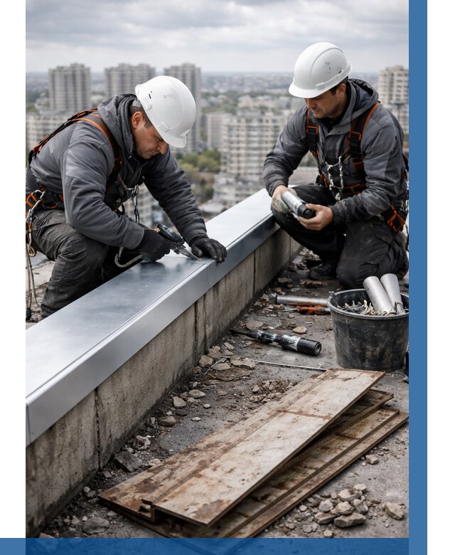 Замена парапетных крышек под ключ в Михайловке от 1220 р. | ВЫСОТНИК-Мхл