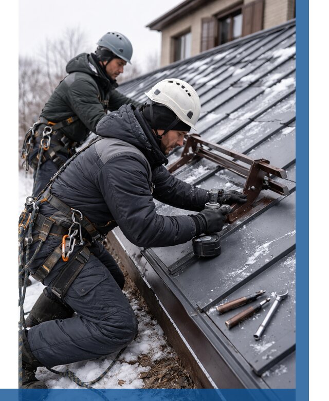 Монтаж снегозадержателей в Михайловке от 458 р. | ВЫСОТНИК-Мхл