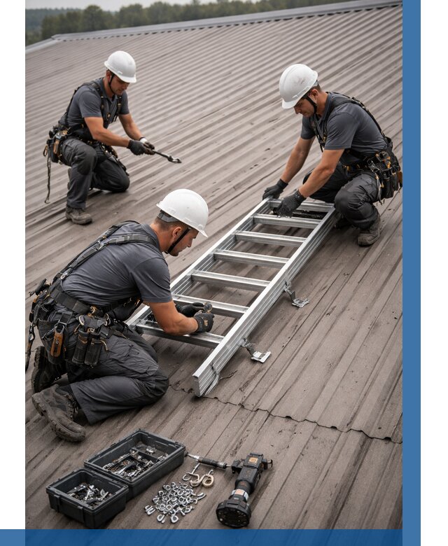 Монтаж кровельной лестницы в Михайловке от 4575 р. | ВЫСОТНИК-Мхл