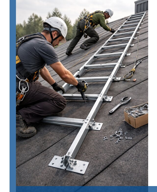 Профессиональный монтаж кровельной лестницы в Михайловке под ключ