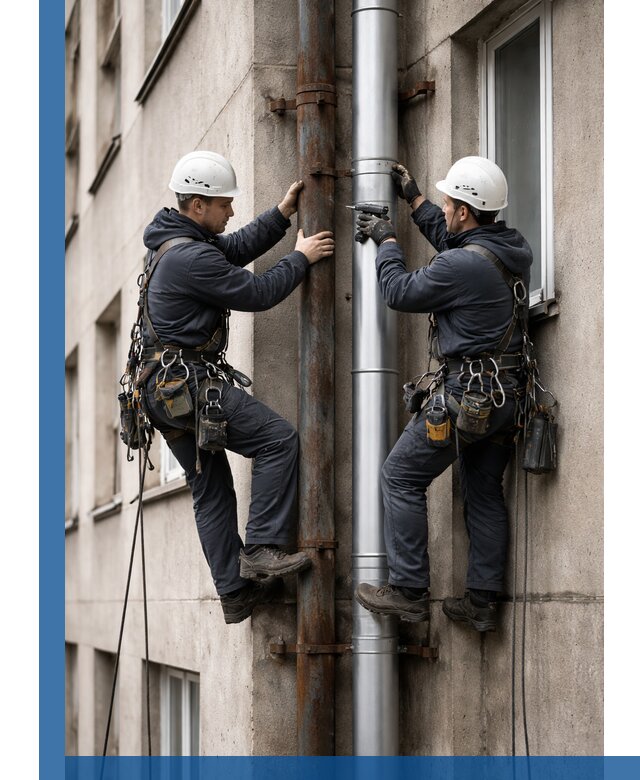Замена водосточных труб в Михайловке: монтаж и демонтаж под ключ