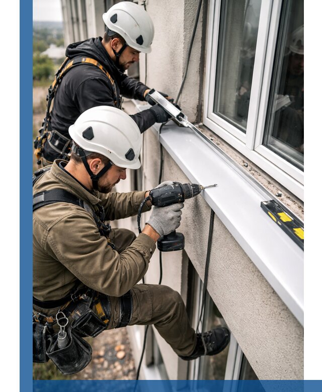 Профессиональный монтаж оконных отливов и отведения воды в Михайловке