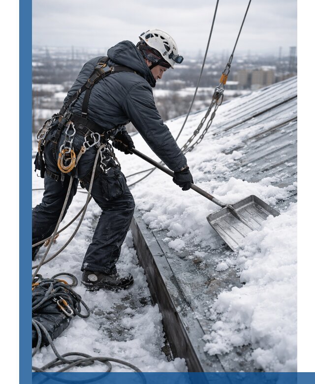 Профессиональная очистка кровли от снега и наледи в Михайловке