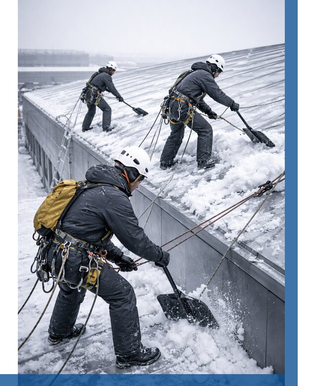 Очистка навесов от снега в Михайловке от 4575 р. | ВЫСОТНИК-Мхл