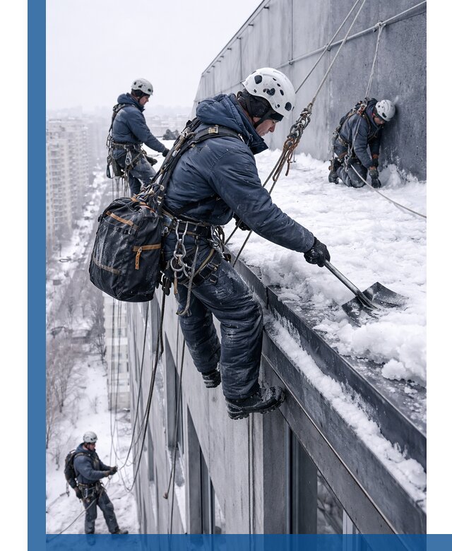 Абонентское обслуживание кровли зимой в Михайловке регулярный уход