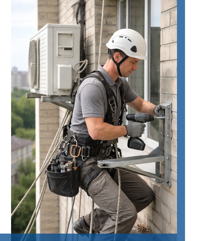 Установка кронштейнов кондиционера в Михайловке от 3558 р. | ВЫСОТНИК-Мхл