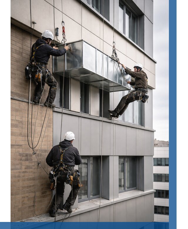 Монтаж воздуховодов на фасаде в Михайловке от 1525 р. | ВЫСОТНИК-Мхл