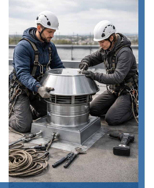 Установка дефлекторов на кровле в Михайловке от 4575 р. | ВЫСОТНИК-Мхл