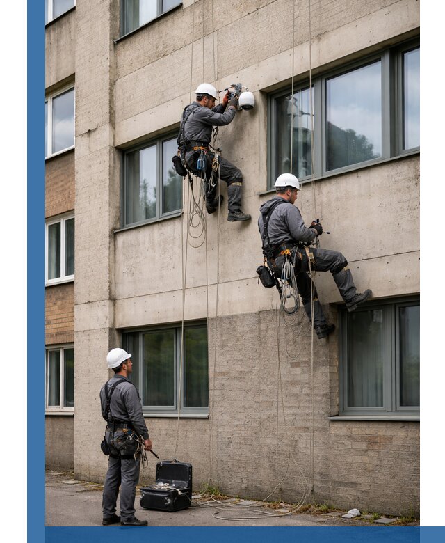 Монтаж фасадных камер видеонаблюдения в Михайловке под ключ