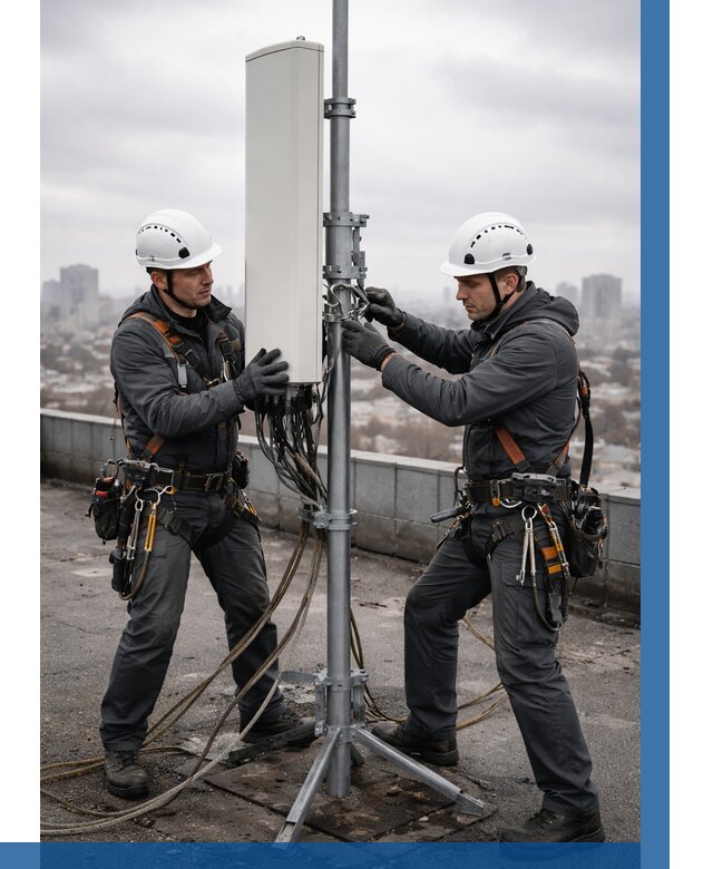 Монтаж антенн связи на крыше в Михайловке от 8642 р. | ВЫСОТНИК-Мхл