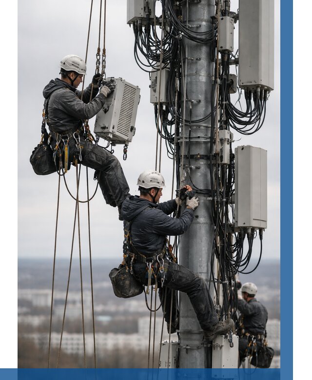 Монтаж оборудования связи на мачте в Михайловке от 7625 р. | ВЫСОТНИК-Мхл